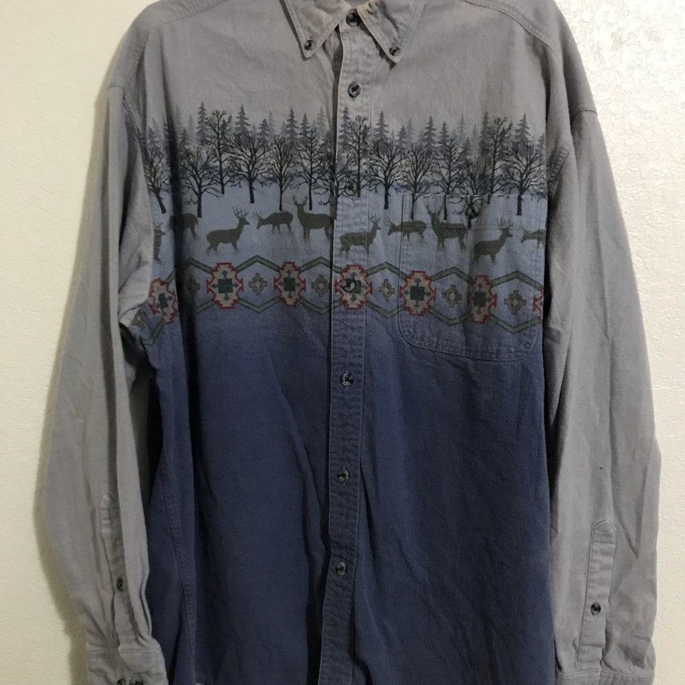 Nature print flannel